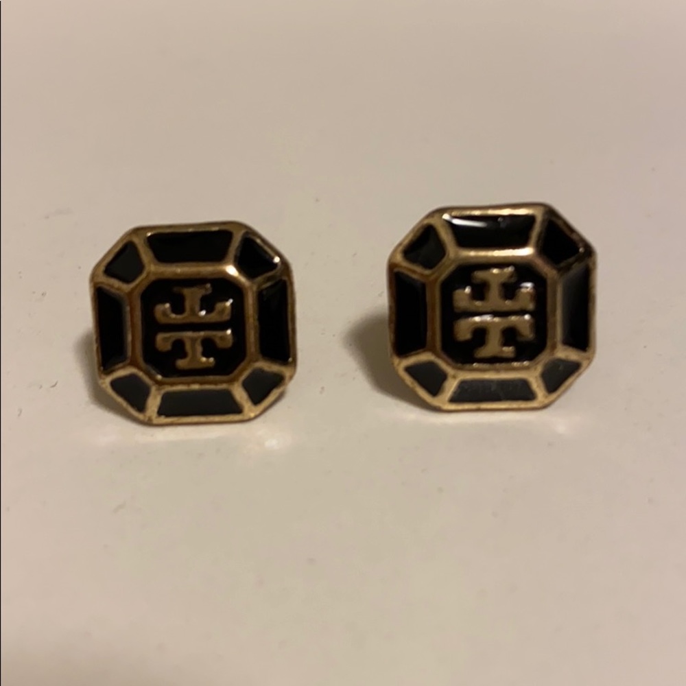 Pre-owned Tory Burch Black and Gold Earrings